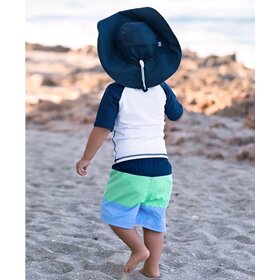Ruffle Butts Navy Protective Sun Hat
