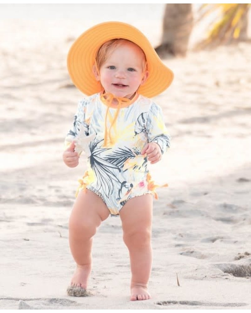 Ruffle Butts Melon Swim Hat at Initial 