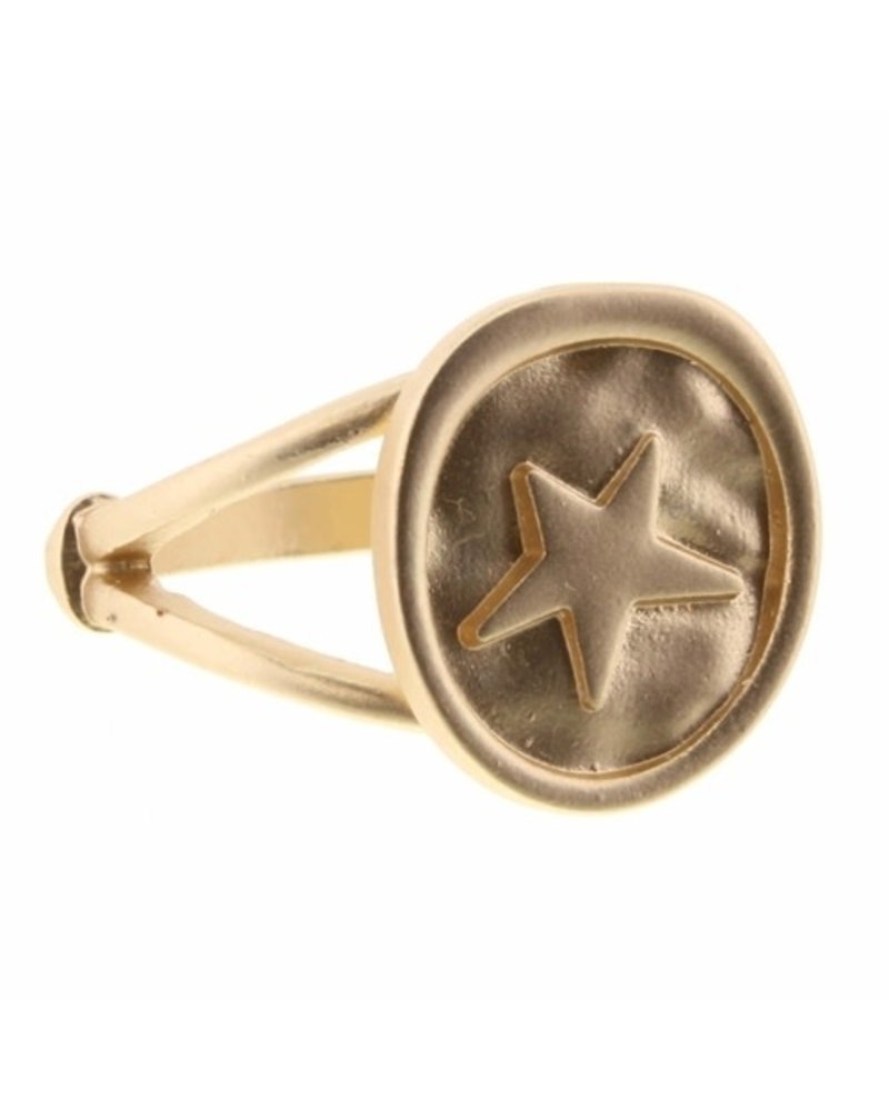 Jane Marie *Jane Marie Gold Ring -  Wavy Oval Star