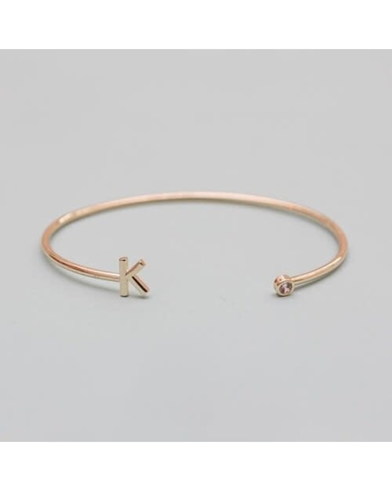 Custom Dangle Initial Letter Bracelet – M E I R A K O