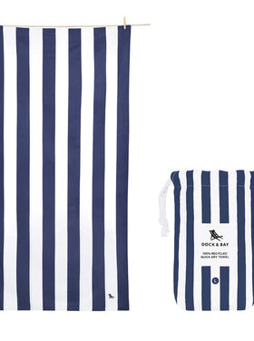 Dock & Bay Navy Blue Quick Dry Beach Towel