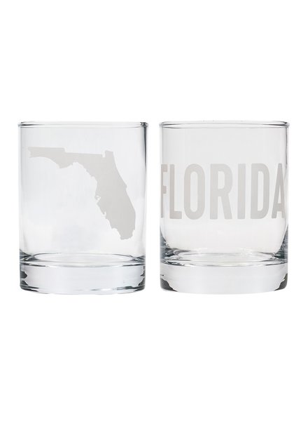 About Face Designs Rocks Glass Set - Florida