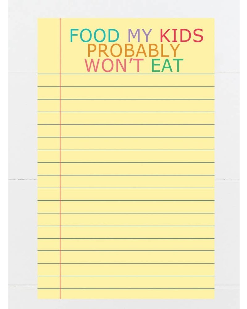 Aspen Lane Aspen Lane Notepad -  Food Kids Won't Eat