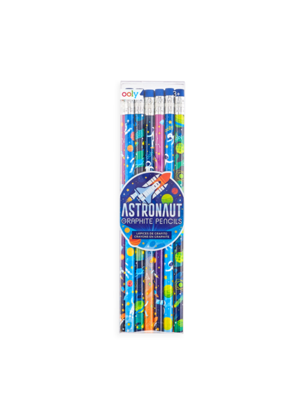 Ooly Set of 12 Graphite Pencils - Astronaut