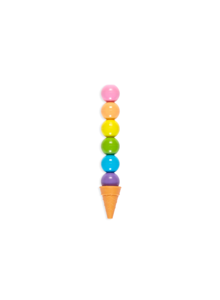 Ooly Rainbow Ice Cream Scoop Stacked Crayons