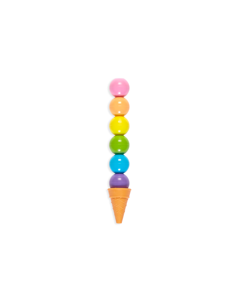 Ooly Ooly Rainbow Ice Cream Scoop Stacked Crayons