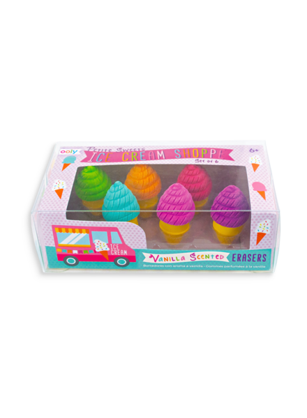 Ooly Petite Eraser Set - Ice Cream Shoppe