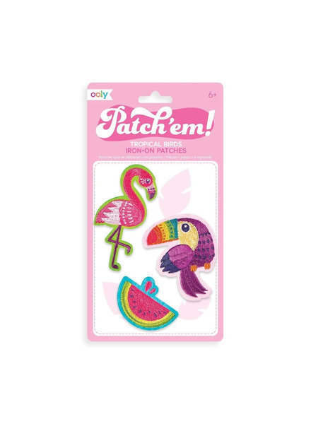 Ooly Iron-on Patches - Tropical Birds
