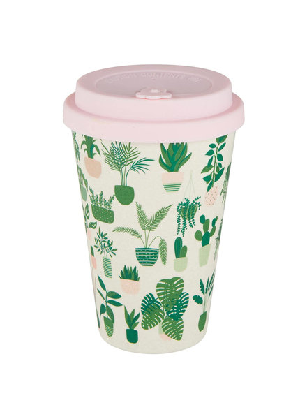 Slant Bamboo Travel Cup - Assorted Plants