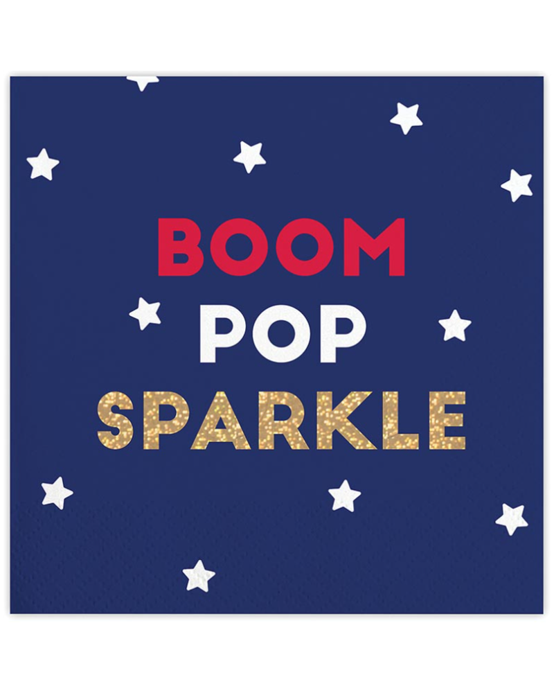 Slant Slant Cocktail Napkins - Boom Pop Sparkle