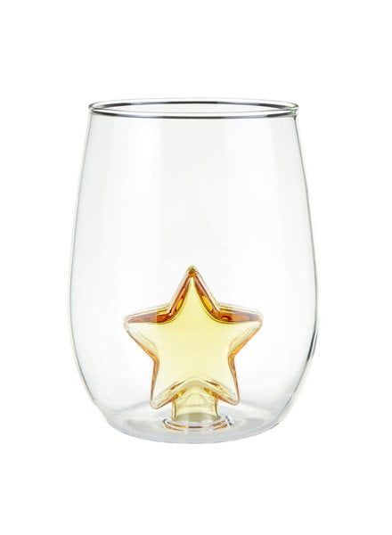 Slant Slant Stemless Wine Glass - Star Figurine