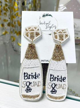 Bride Squad Champagne Earrings
