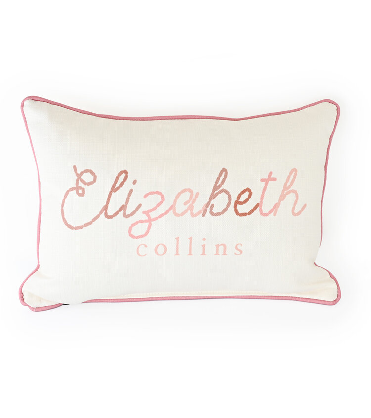 First & Middle Name Stitched Pillow