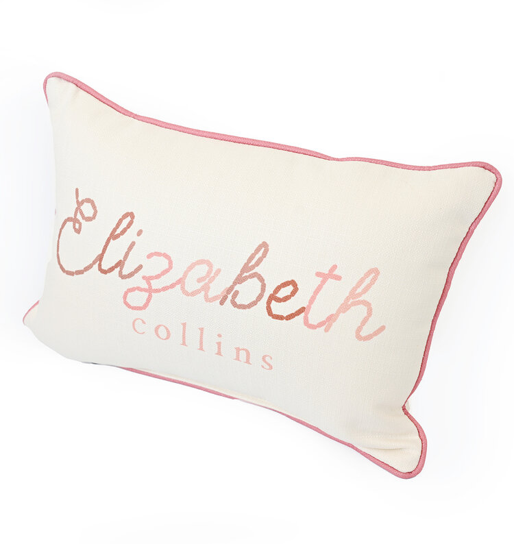 First & Middle Name Stitched Pillow