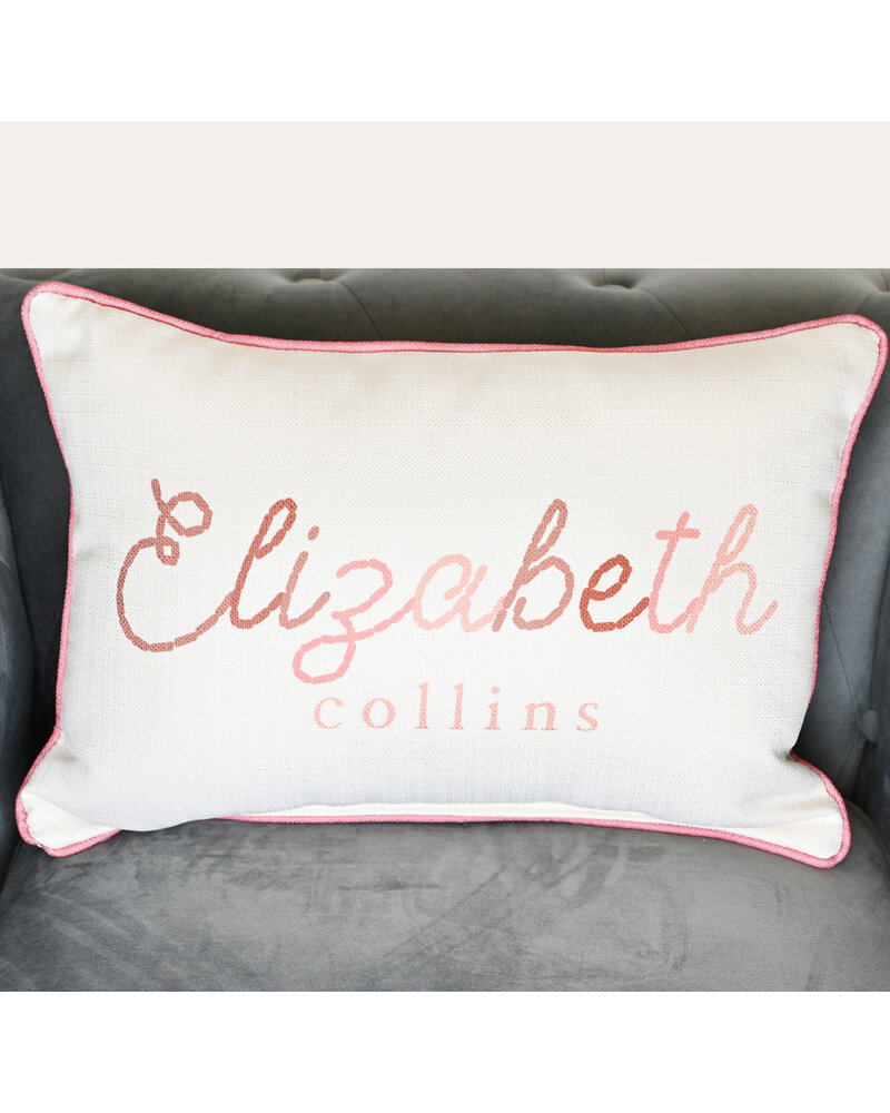 Initial Styles First & Middle Name Stitched Pillow