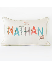 Initial Styles Woodland Name Pillow