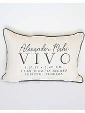 Initial Styles Personalized Birth Announcement Pillow