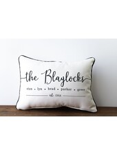 Initial Styles Family Names Est. Pillow