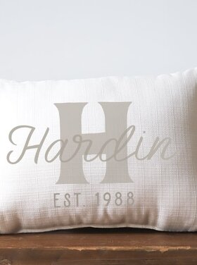 Personalized Last Name Pillow