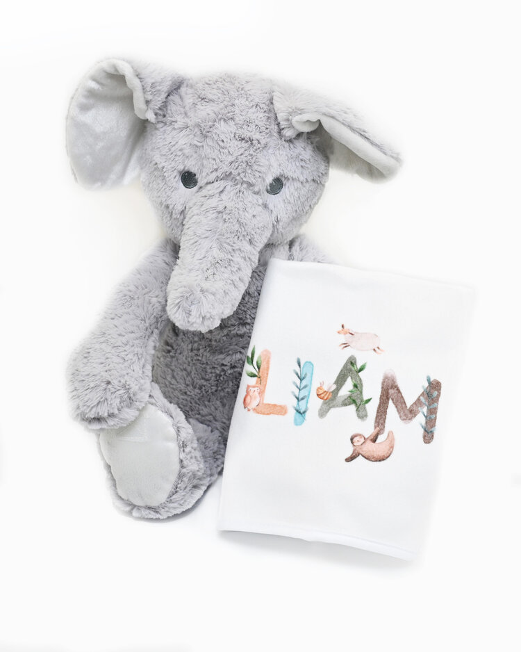 Personalized Woodland Burp Cloth