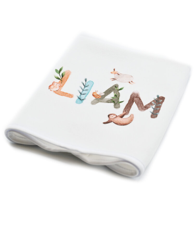 Personalized Woodland Burp Cloth