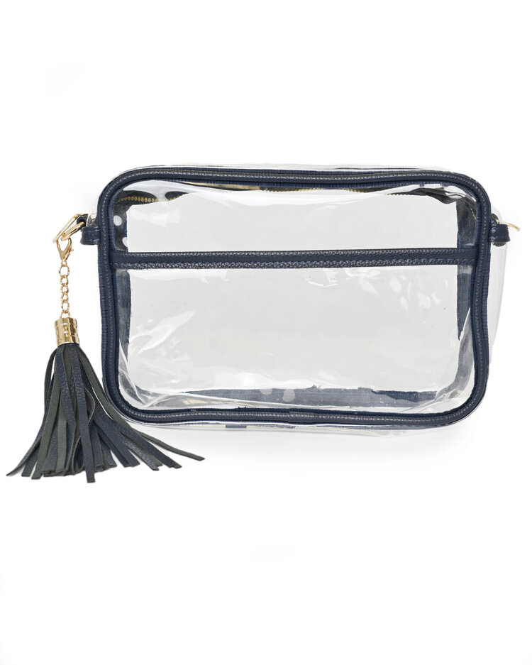 Navy Blue & Clear Gameday Crossbody