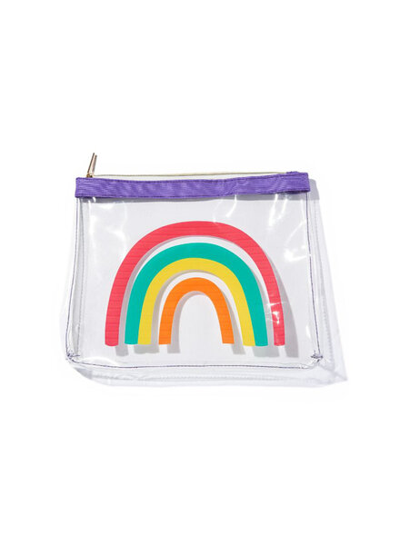 Jane Marie Over the Rainbow Clear Flat Zip