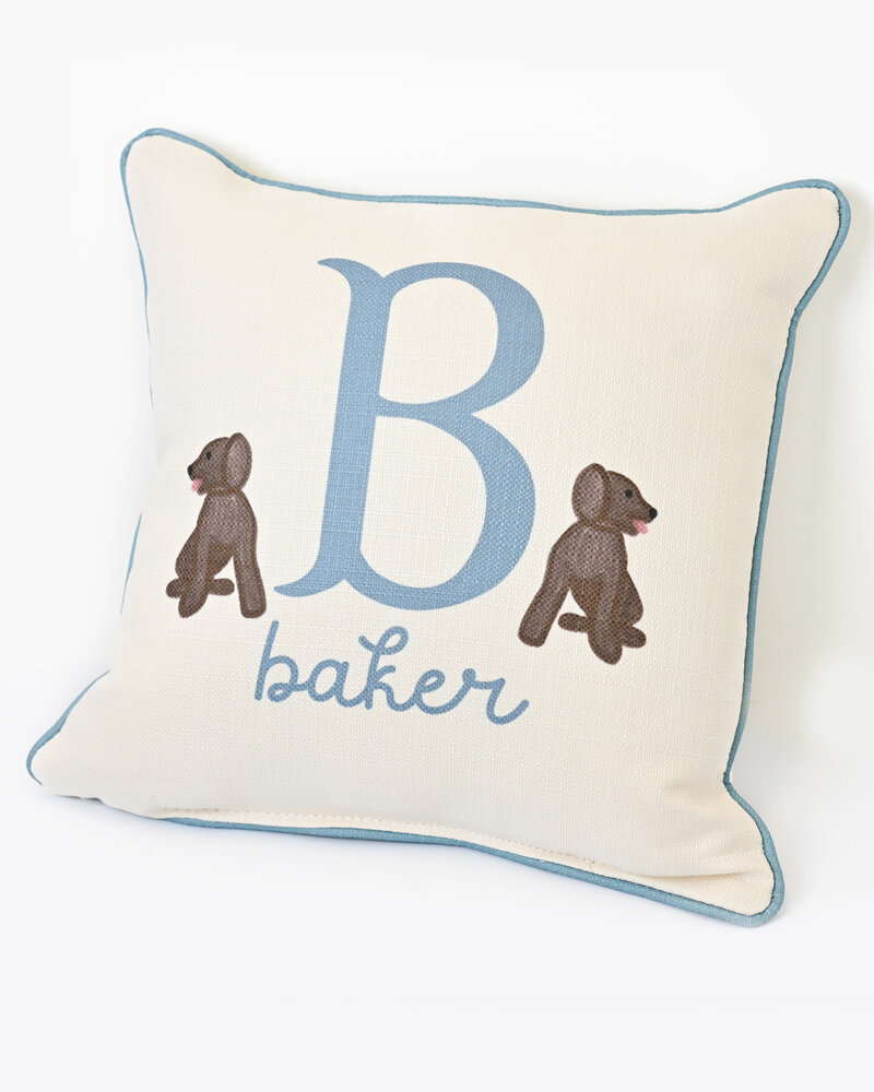 Initial Styles Personalized Labrador Name Pillow