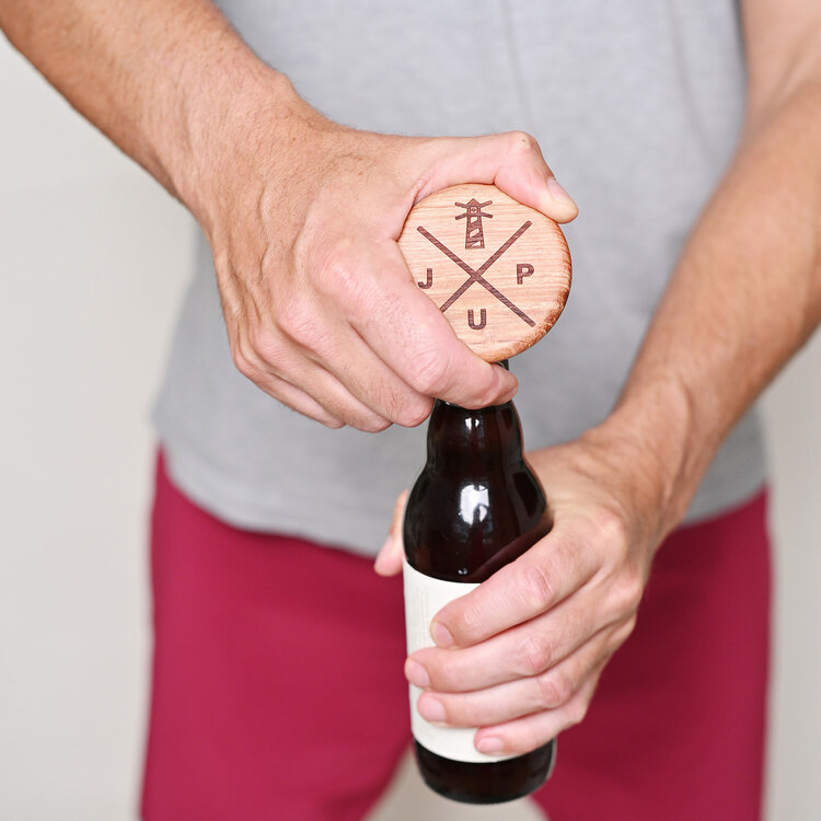 Jupiter Wooden Magnetic Bottle Opener