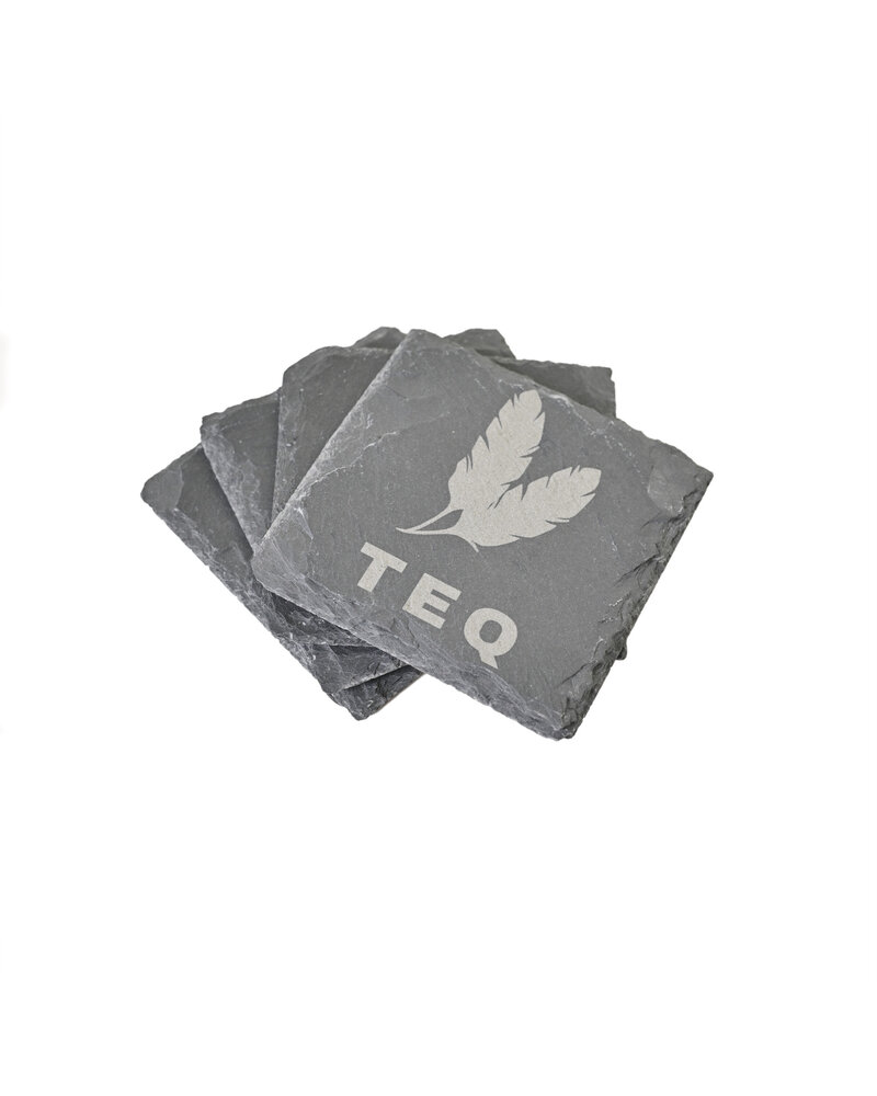 Initial Styles Tequesta Set of 4 Slate Coasters