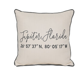 Initial Styles Coordinates Pillow - Jupiter, Florida