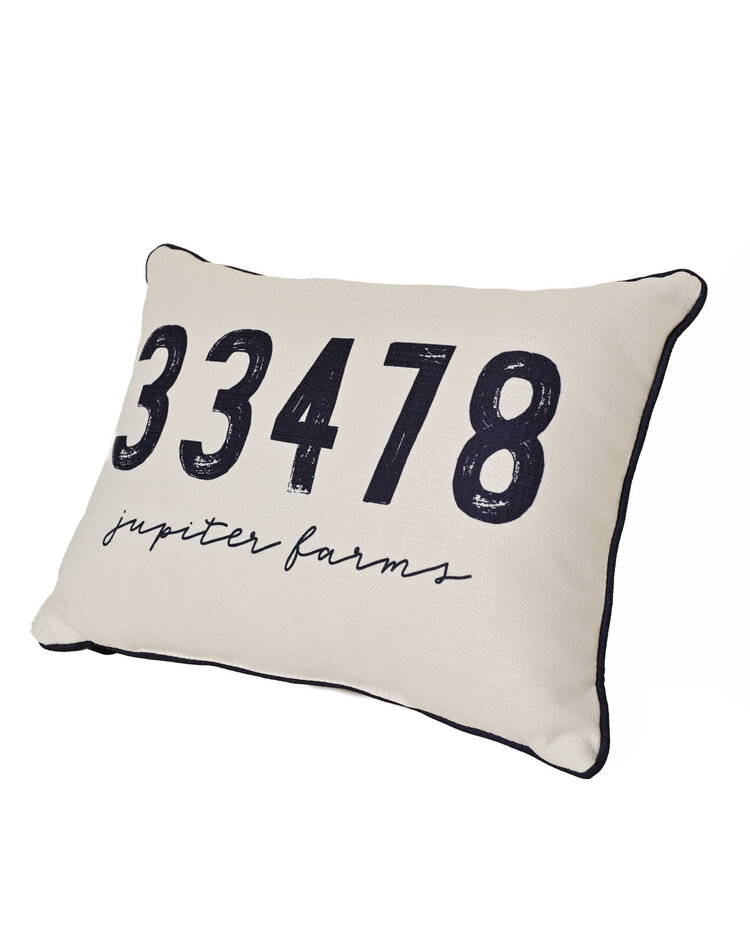Jupiter Farms Zip Code Pillow 33478