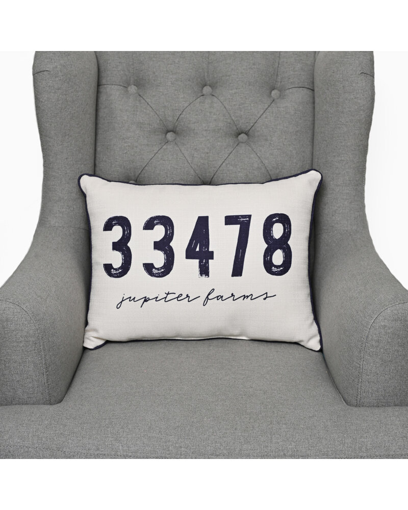 Initial Styles Jupiter Farms Zip Code Pillow 33478