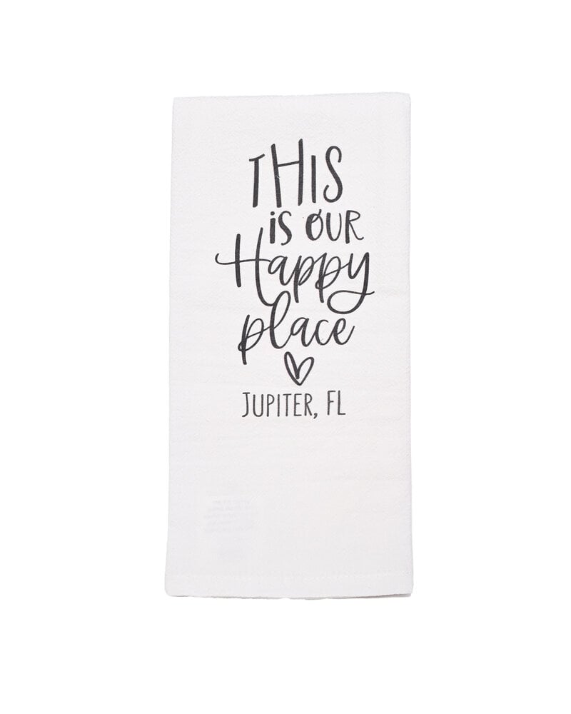 Initial Styles Initial Styles Tea Towel - This is Our Happy Place Jupiter