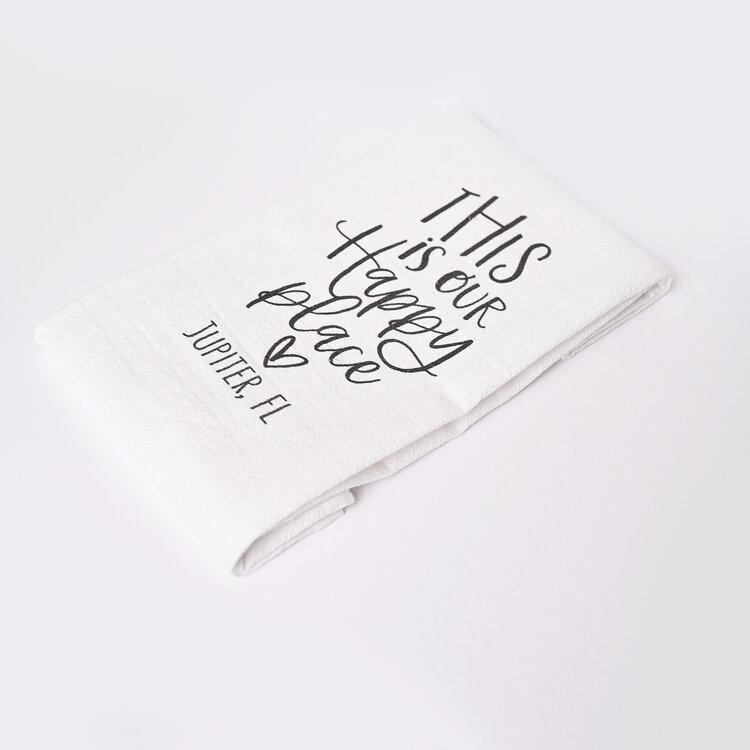 Initial Styles Tea Towel - This is Our Happy Place Jupiter