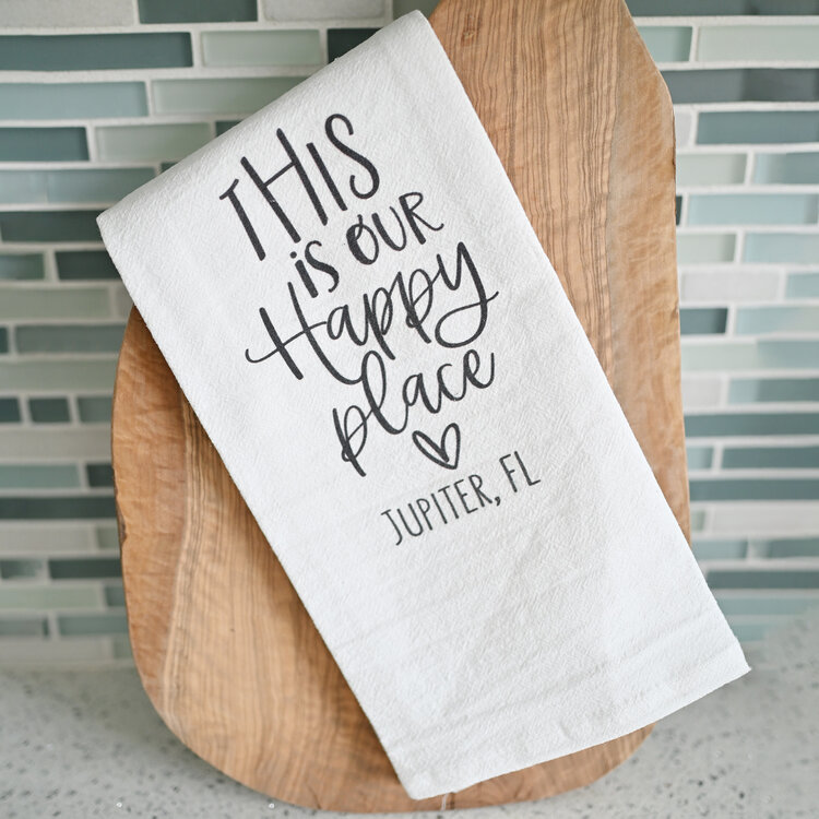 Initial Styles Tea Towel - This is Our Happy Place Jupiter