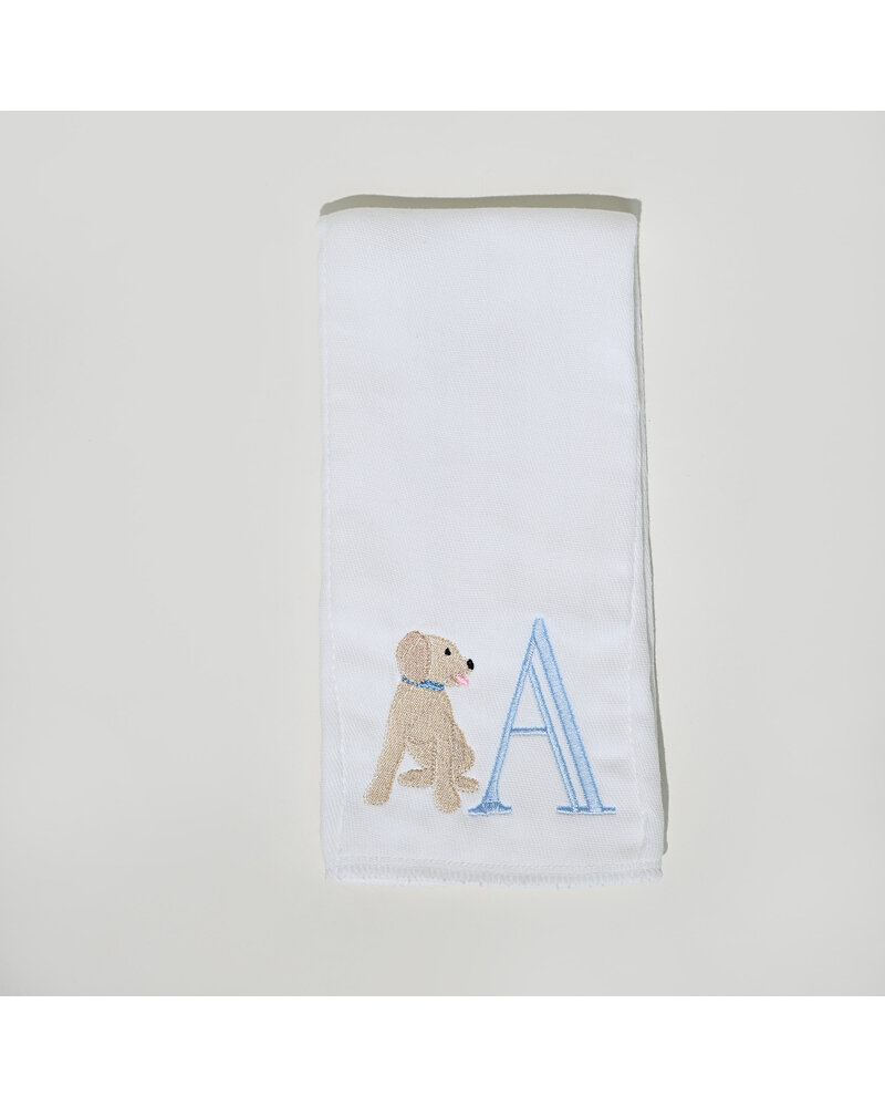 Initial Styles Blue Initial Puppy Burp Cloth