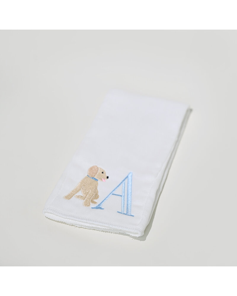 Initial Styles Blue Initial Puppy Burp Cloth