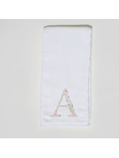 Initial Styles Pink Flower Letter Burp Cloth