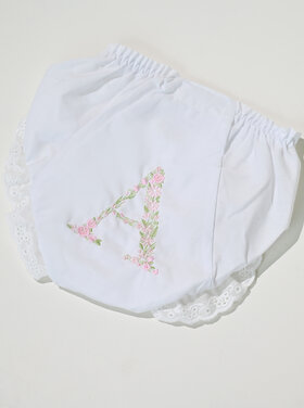 Pink Floral Letter Bloomer