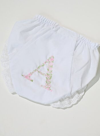 Initial Styles Pink Floral Letter Bloomer