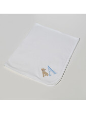 Initial Styles Blue Letter Puppy Baby Blanket