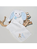 Initial Styles Blue Letter Puppy Receiving Blanket