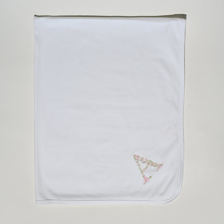 Flower Letter Receiving Blanket