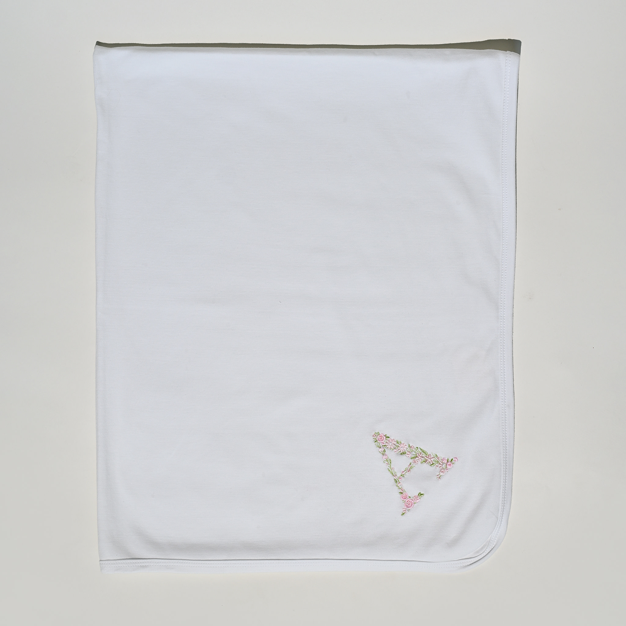 Flower Letter Receiving Blanket at Initial Styles Jupiter Boutique Initial Styles Jupiter Boutique