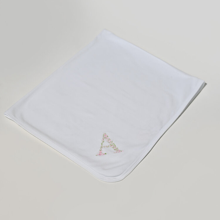 Flower Letter Receiving Blanket