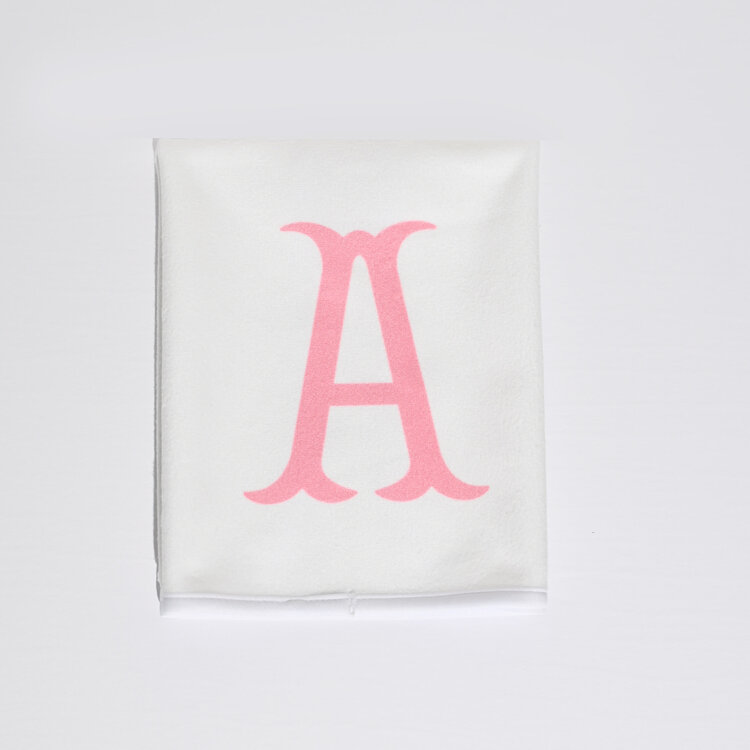 Pink Letter Burp Cloth