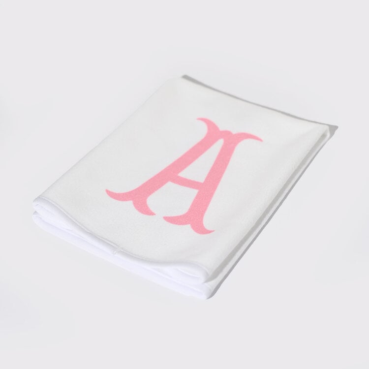 Pink Letter Burp Cloth