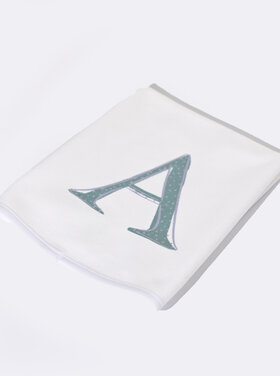 Burp Cloth - Green  Initial