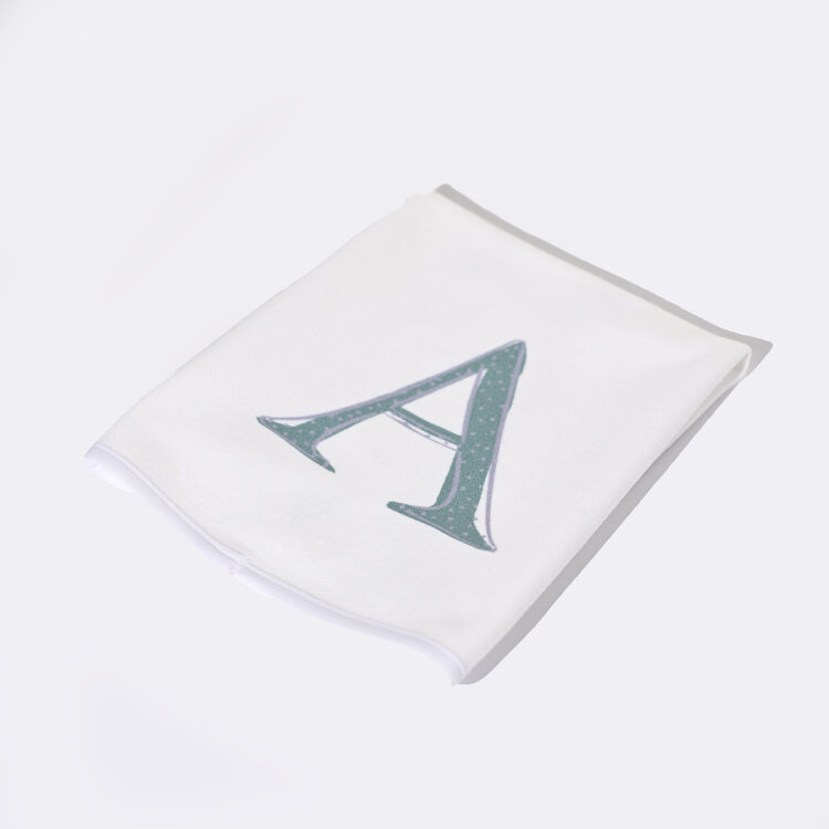 Burp Cloth - Green  Initial